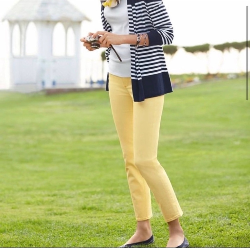 Classic Slim Crop Women's Jeans in Yellow
